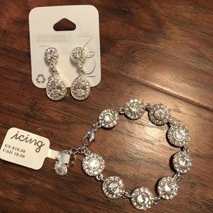 NWT-Wedding Jewelry- Bracelet and Earrings